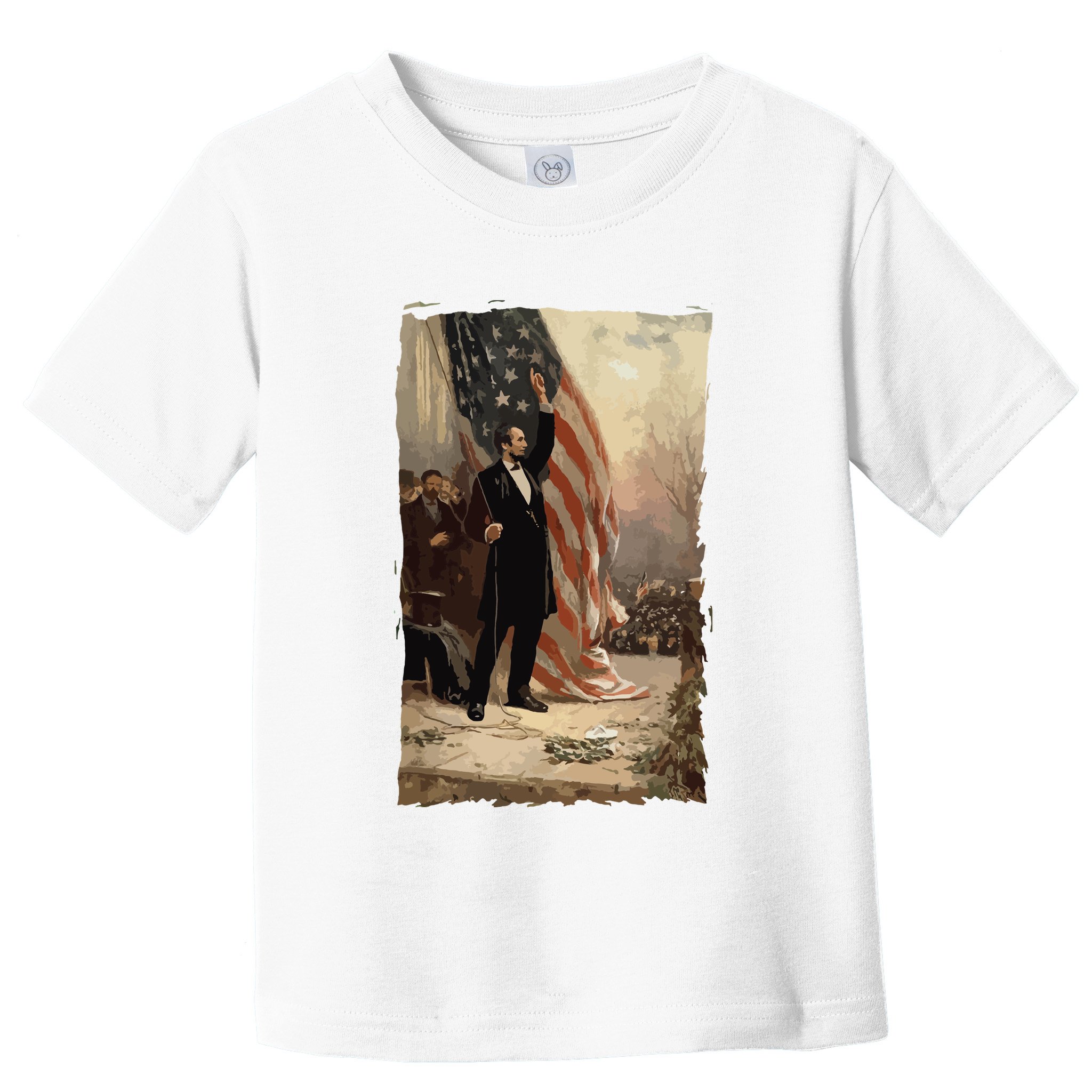 4th Of July Independence Day American Flag Abraham Lincoln Toddler T-Shirt