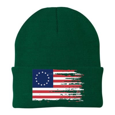 4th of July Patriotic Betsy Ross battle flag 13 colonies Knit Cap Winter Beanie