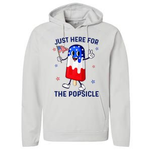 4th Of July Popsicle Usa American Flag Patriotic Performance Fleece Hoodie