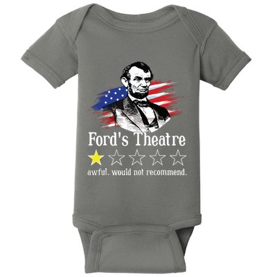 4th Of July Fords Theatre Awful Would Not Recommend Review Baby Bodysuit