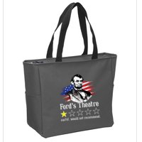 4th Of July Fords Theatre Awful Would Not Recommend Review Zip Tote Bag