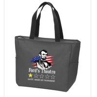 4th Of July Fords Theatre Awful Would Not Recommend Review Zip Tote Bag