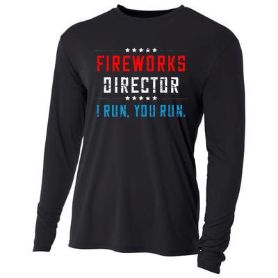 4th Of July Fireworks Director I Run You Run Cooling Performance Long Sleeve Crew