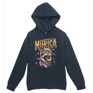 4th Of July Patriotic Funny German Shepherd July 4th Usa Murica Urban Pullover Hoodie