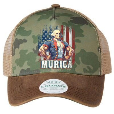 4th Of July Patriotic Funny George Washington July 4th Legacy Tie Dye Trucker Hat