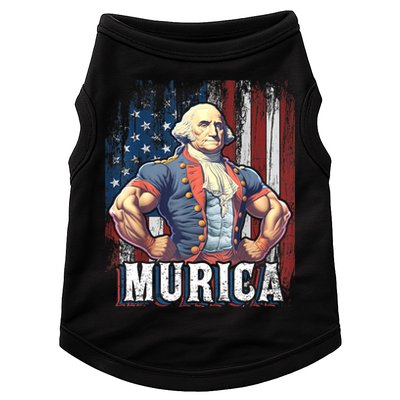 4th Of July Patriotic Funny George Washington July 4th Doggie Tank