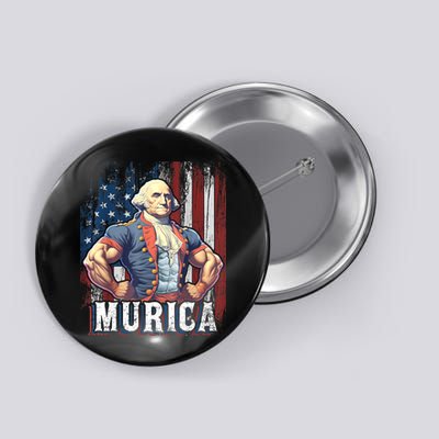 4th Of July Patriotic Funny George Washington July 4th Button