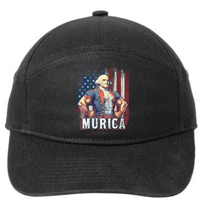 4th Of July Patriotic Funny George Washington July 4th 7-Panel Snapback Hat