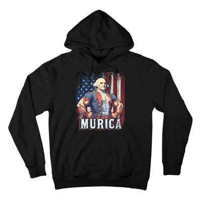 4th Of July Patriotic Funny George Washington July 4th Tall Hoodie