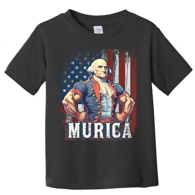4th Of July Patriotic Funny George Washington July 4th Toddler T-Shirt