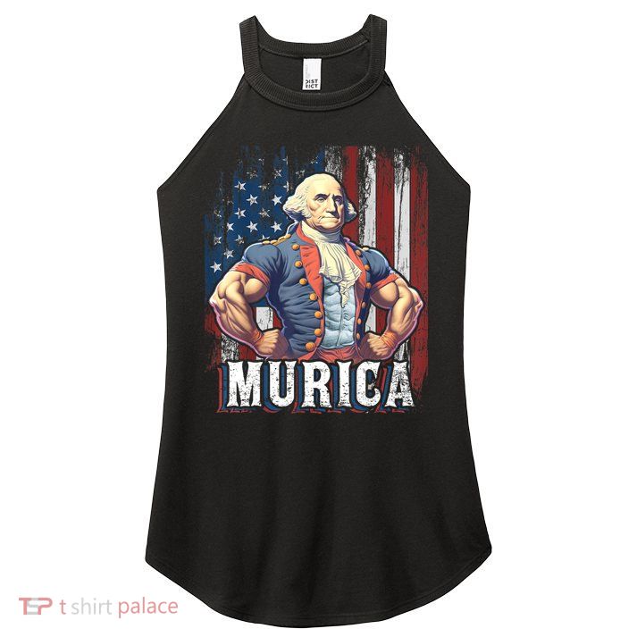 4th Of July Patriotic Funny George Washington July 4th Women's Perfect Tri Rocker Tank