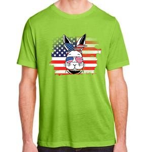 4th Of July Bunny, Funny Fourth Of July Graphic, Plus Size Shirt For Men Women Adult ChromaSoft Performance T-Shirt