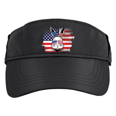 4th Of July Bunny, Funny Fourth Of July Graphic, Plus Size Shirt For Men Women Adult Drive Performance Visor