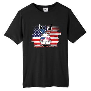 4th Of July Bunny, Funny Fourth Of July Graphic, Plus Size Shirt For Men Women Tall Fusion ChromaSoft Performance T-Shirt