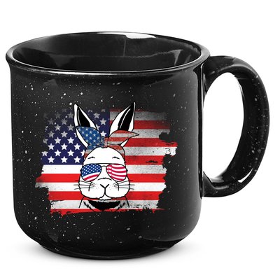 4th Of July Bunny, Funny Fourth Of July Graphic, Plus Size Shirt For Men Women 15oz Campfire Ceramic Mug