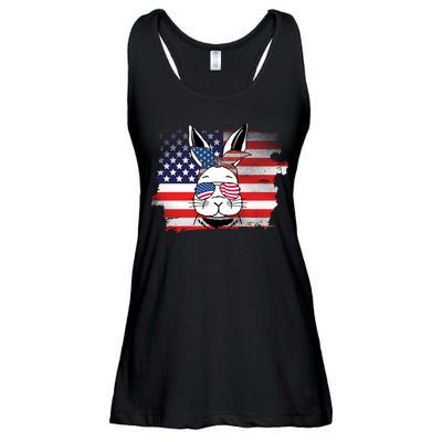 4th Of July Bunny, Funny Fourth Of July Graphic, Plus Size Shirt For Men Women Ladies Essential Flowy Tank