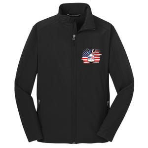 4th Of July Bunny, Funny Fourth Of July Graphic, Plus Size Shirt For Men Women Core Soft Shell Jacket