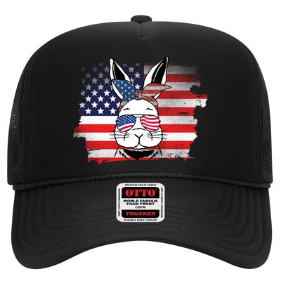 4th Of July Bunny, Funny Fourth Of July Graphic, Plus Size Shirt For Men Women Trucker Hat