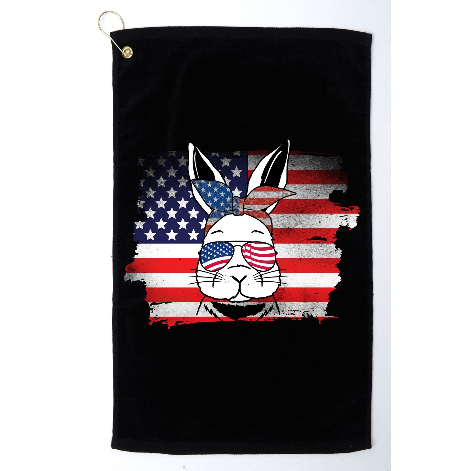 4th Of July Bunny, Funny Fourth Of July Graphic, Plus Size Shirt For Men Women Golf Towel