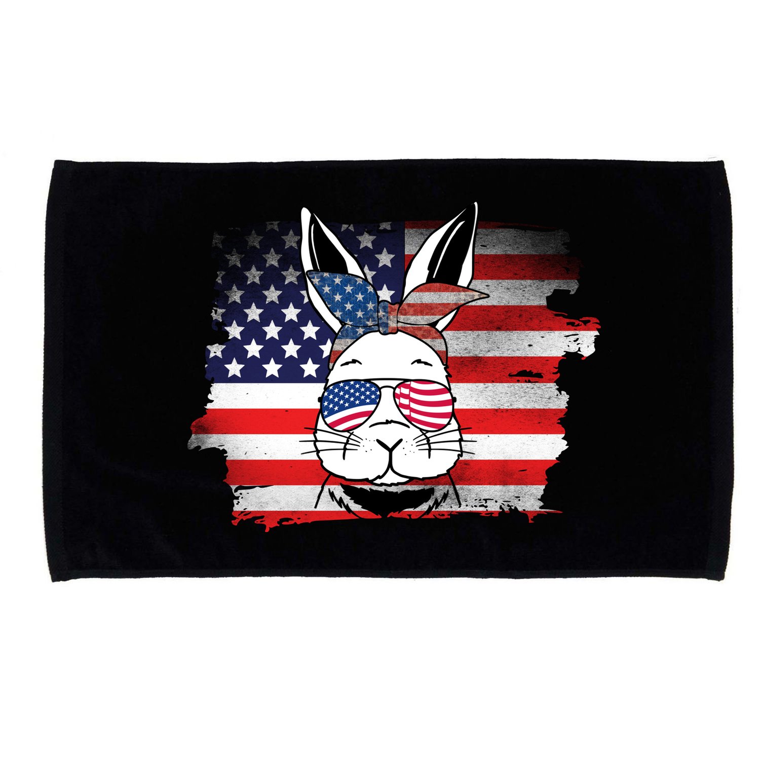 4th Of July Bunny, Funny Fourth Of July Graphic, Plus Size Shirt For Men Women Microfiber Hand Towel