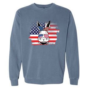 4th Of July Bunny, Funny Fourth Of July Graphic, Plus Size Shirt For Men Women Garment-Dyed Sweatshirt