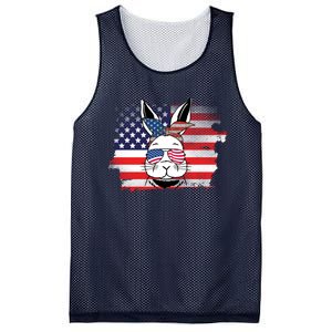 4th Of July Bunny, Funny Fourth Of July Graphic, Plus Size Shirt For Men Women Mesh Reversible Basketball Jersey Tank