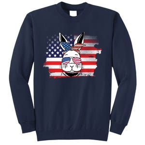 4th Of July Bunny, Funny Fourth Of July Graphic, Plus Size Shirt For Men Women Tall Sweatshirt