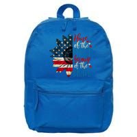 4th Of July Usa Flag Home Of The Free Because Of The Brave Gift 16 in Basic Backpack