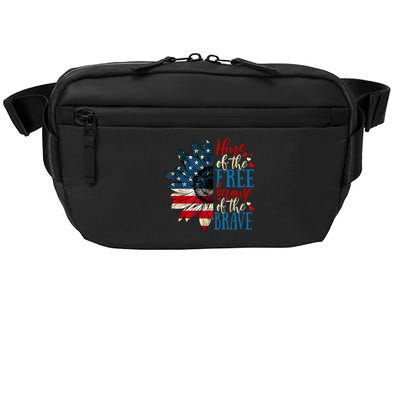 4th Of July Usa Flag Home Of The Free Because Of The Brave Gift Crossbody Pack