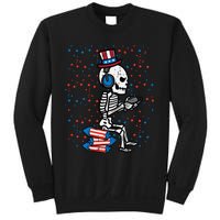 4th Of July Skeleton Gamer Funny America Sweatshirt