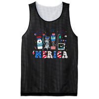 4th Of July Red White ICU Nurse Care Er Ed Rn Micu Cvicu Mesh Reversible Basketball Jersey Tank