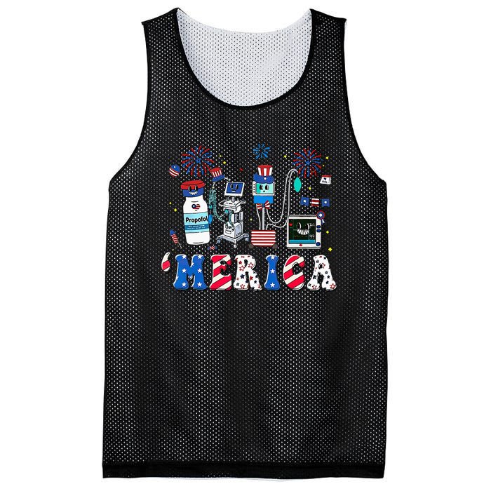 4th Of July Red White ICU Nurse Care Er Ed Rn Micu Cvicu Mesh Reversible Basketball Jersey Tank