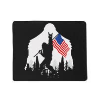 4th of July Bigfoot Sasquatch USA American Flag Mousepad