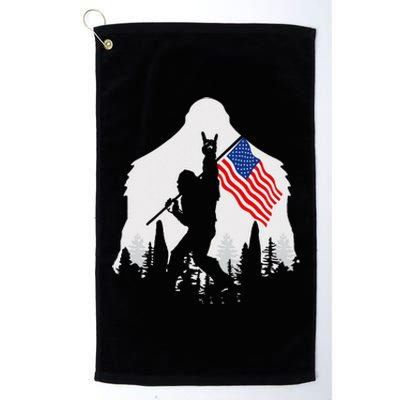 4th of July Bigfoot Sasquatch USA American Flag Platinum Collection Golf Towel