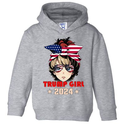 4th Of July Trump 45 47 Trump Girl 2024 Toddler Hoodie