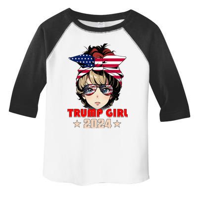 4th Of July Trump 45 47 Trump Girl 2024 Toddler Fine Jersey T-Shirt