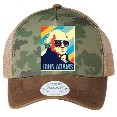 4th Of July John Adams President Retro Patriotic Legacy Tie Dye Trucker Hat