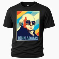4th Of July John Adams President Retro Patriotic Cooling Performance Crew T-Shirt