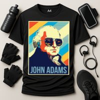 4th Of July John Adams President Retro Patriotic Cooling Performance Crew T-Shirt