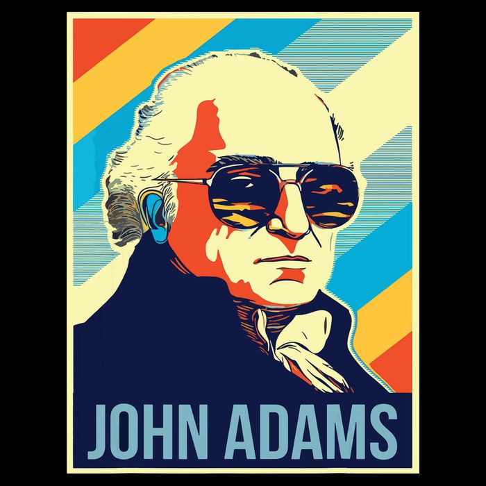 4th Of July John Adams President Retro Patriotic Cooling Performance Crew T-Shirt