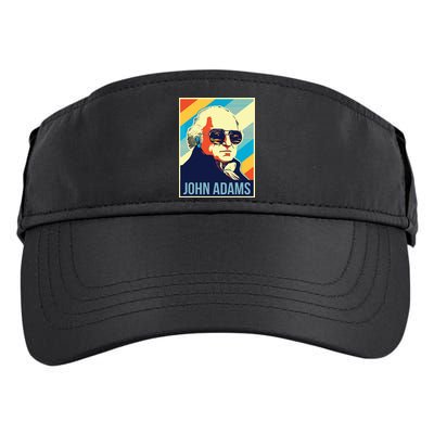 4th Of July John Adams President Retro Patriotic Adult Drive Performance Visor