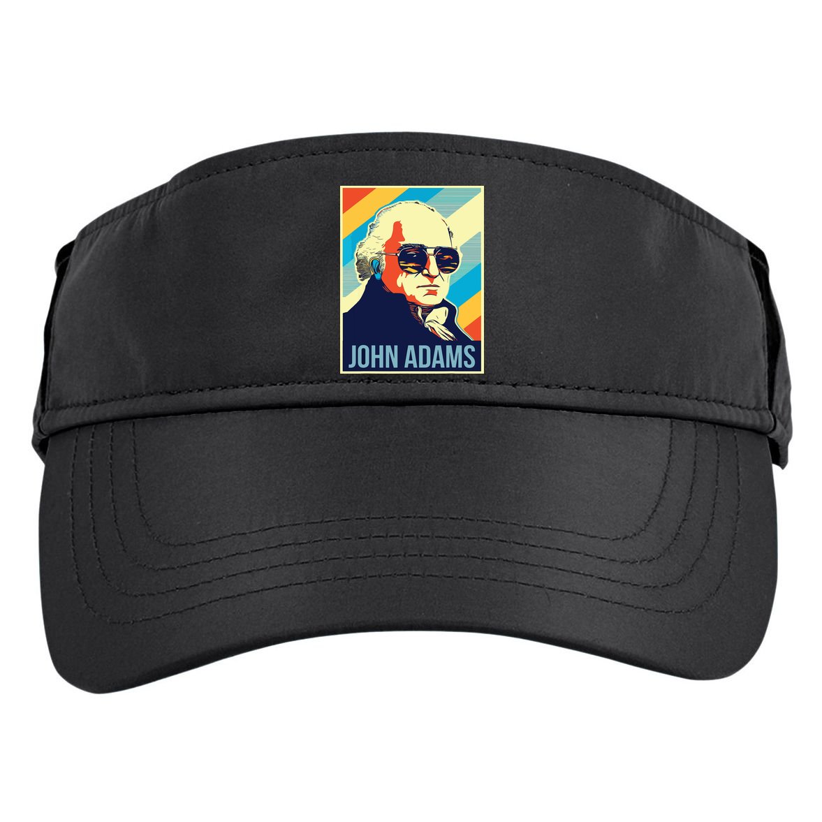 4th Of July John Adams President Retro Patriotic Adult Drive Performance Visor