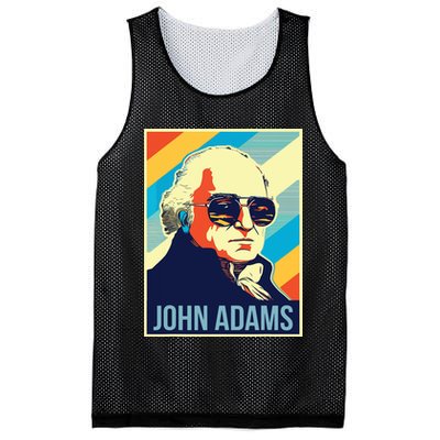 4th Of July John Adams President Retro Patriotic Mesh Reversible Basketball Jersey Tank