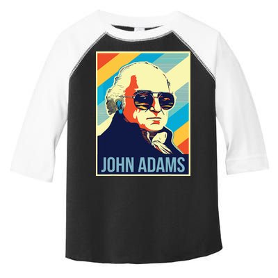 4th Of July John Adams President Retro Patriotic Toddler Fine Jersey T-Shirt
