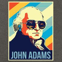 4th Of July John Adams President Retro Patriotic Cotton Canvas Backpack