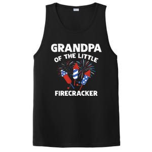 4th Of July Birthday Grandpa Of The Little Firecracker Funny Gift Meaningful Gif PosiCharge Competitor Tank