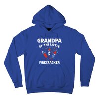 4th Of July Birthday Grandpa Of The Little Firecracker Funny Gift Meaningful Gif Hoodie