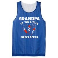 4th Of July Birthday Grandpa Of The Little Firecracker Funny Gift Meaningful Gif Mesh Reversible Basketball Jersey Tank