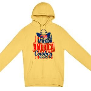 4th Of July Usa Flag Make America Cow Again Funny Gift Premium Pullover Hoodie