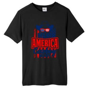 4th Of July Usa Flag Make America Cow Again Funny Gift Tall Fusion ChromaSoft Performance T-Shirt